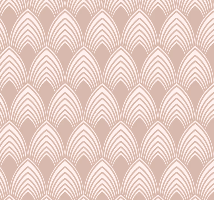 Vintage geometrinen muotoilu vaaleanpunainen tapetti - Tenstickers