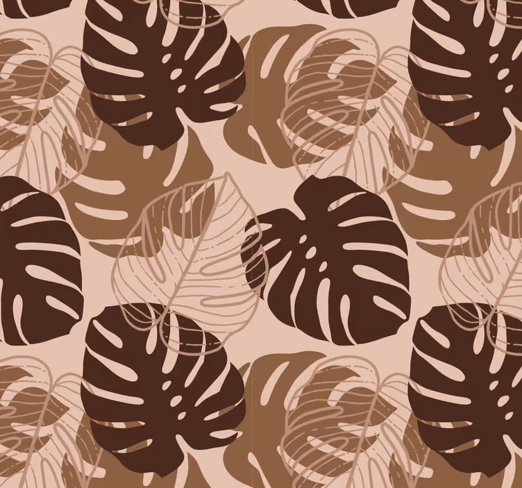 Monstera-aihe lehti tapetti - Tenstickers