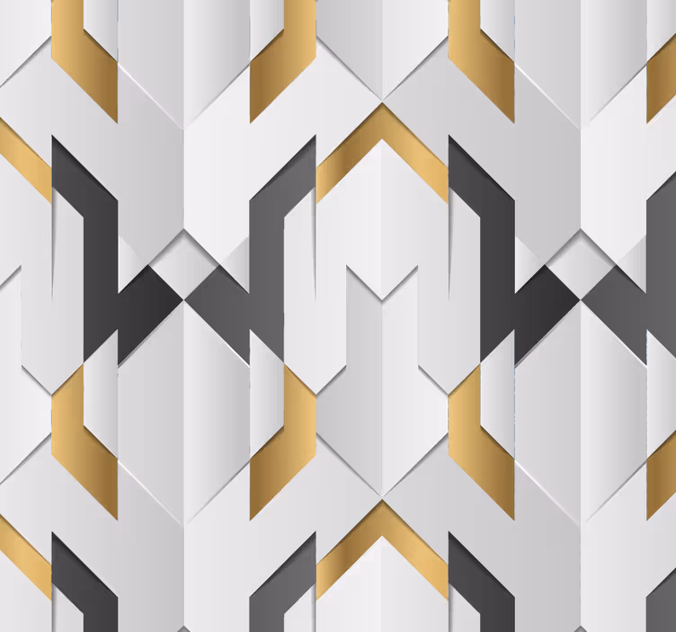 Geometrinen siksak-kuvio geometrinen tapetti - Tenstickers