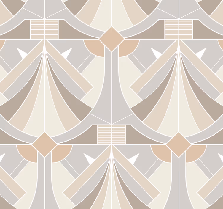 Art deco geometrinen muotoilu eteinen tapetti - Tenstickers