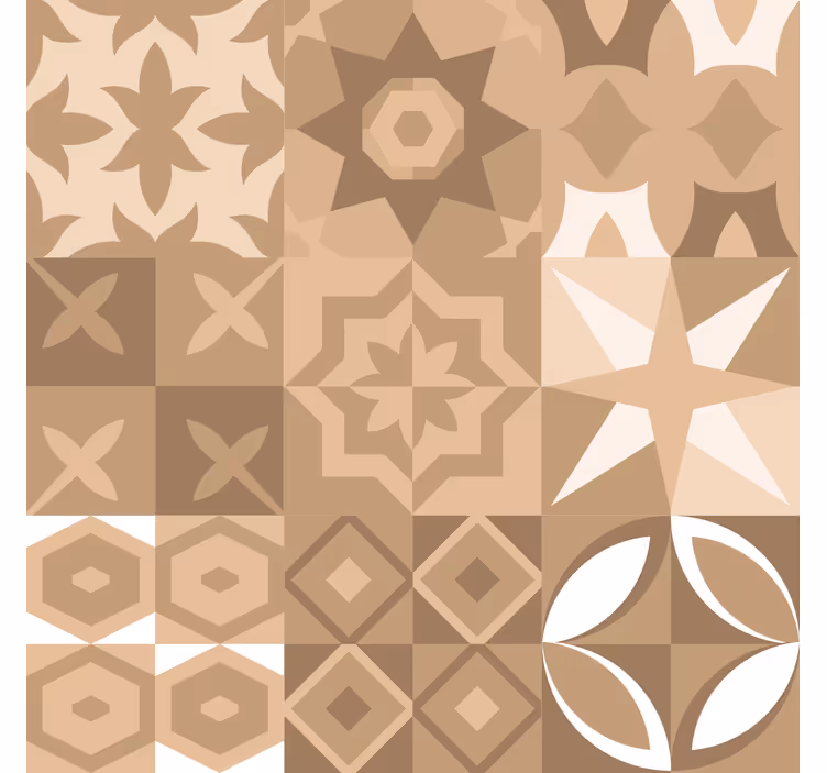 Portugalilaiset beige-laatat laatta tapetti - Tenstickers