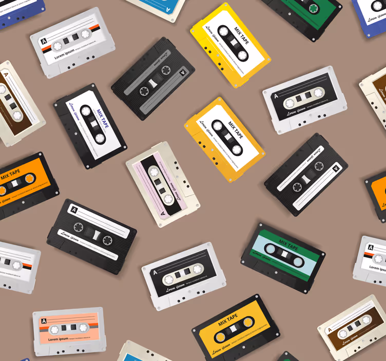 Retro-nauhat klassinen tapetti - Tenstickers