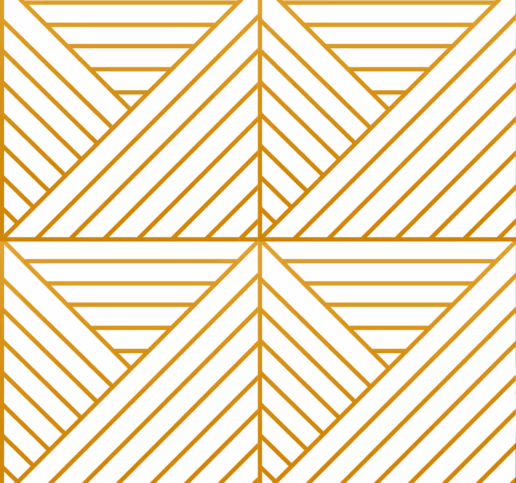 Kultaiset geometriset viivat olohuone tapetti - Tenstickers
