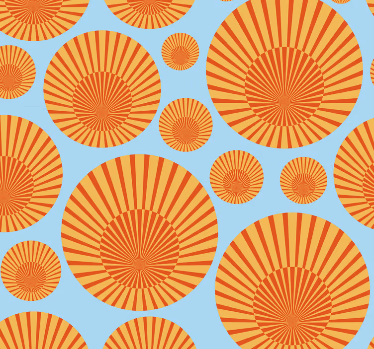 70-luvun aurinko geometrinen tapetti - Tenstickers