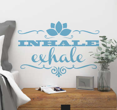 Jooga sisustustarra inhale exhale