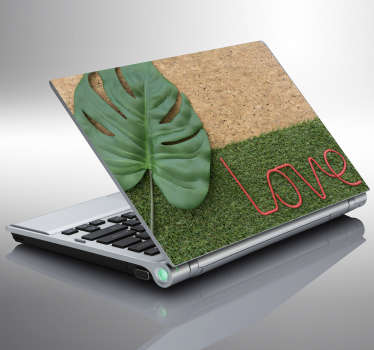 Läppäritarra korkki ja nurmi