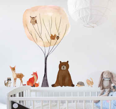 Metsäneläimiä sisustustarra