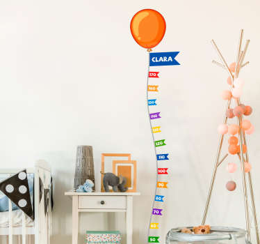 Personoitava ilmapallo pituusmitta tarra