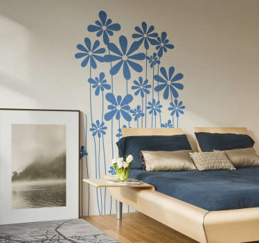 Pitkä daisies seinä tarra