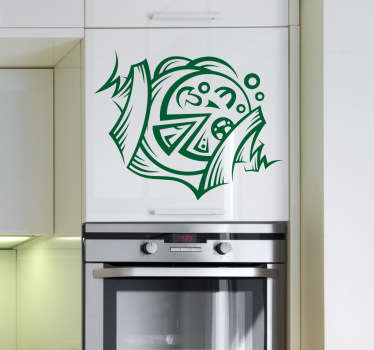 Pizza food sticker
