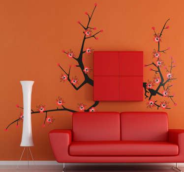 Puun Oksa Sisustustarra