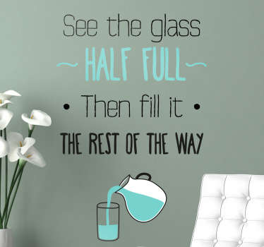 Sisustustarra Glass half full