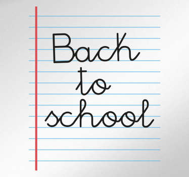 Sisustustarra kouluvihko Back to school