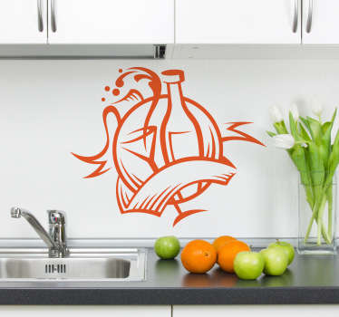 Viini cocktail-ruokalamppu tarra