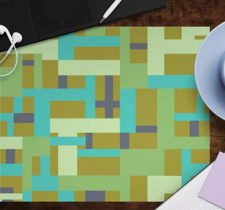 Abstrakteja värilohkoja kuvio hiirimatto - Tenstickers