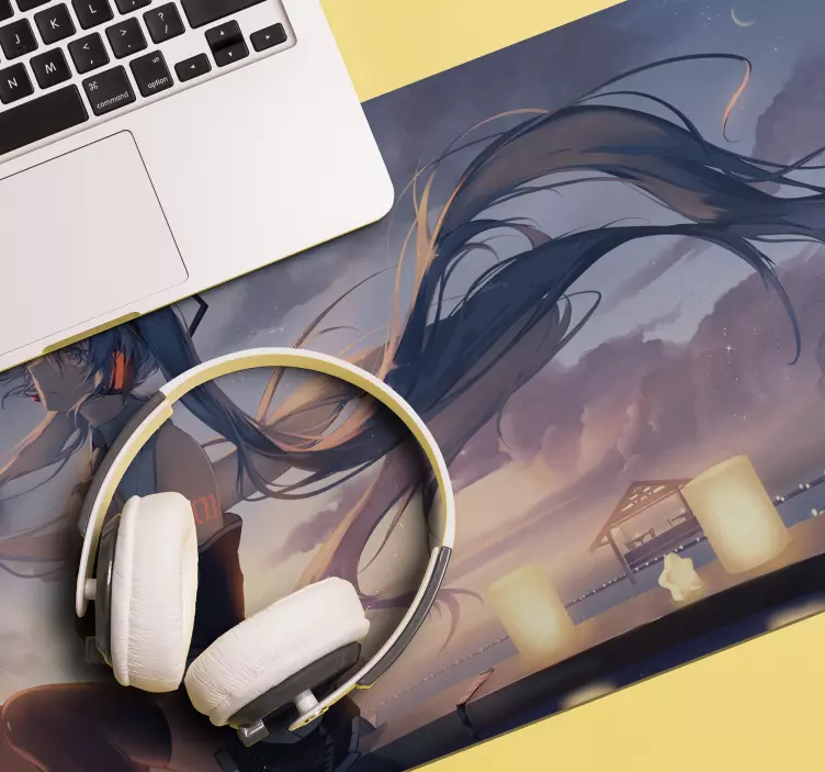 Anime gamer tyttö anime hiirimatto - Tenstickers