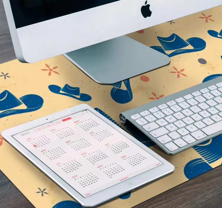 Cowboy-hattuaihe kuvio hiirimatto - Tenstickers