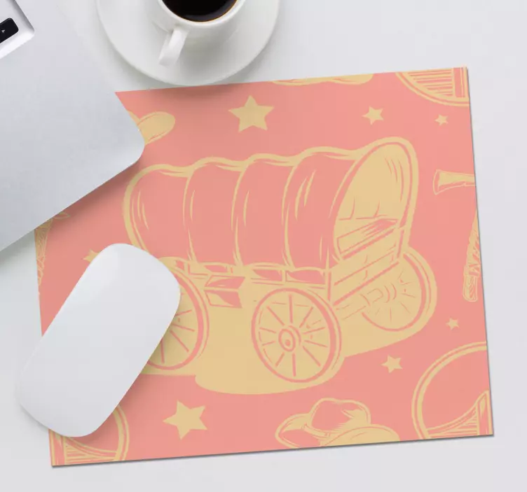 Kaunis cowboy vaunu kuvio hiirimatto - Tenstickers