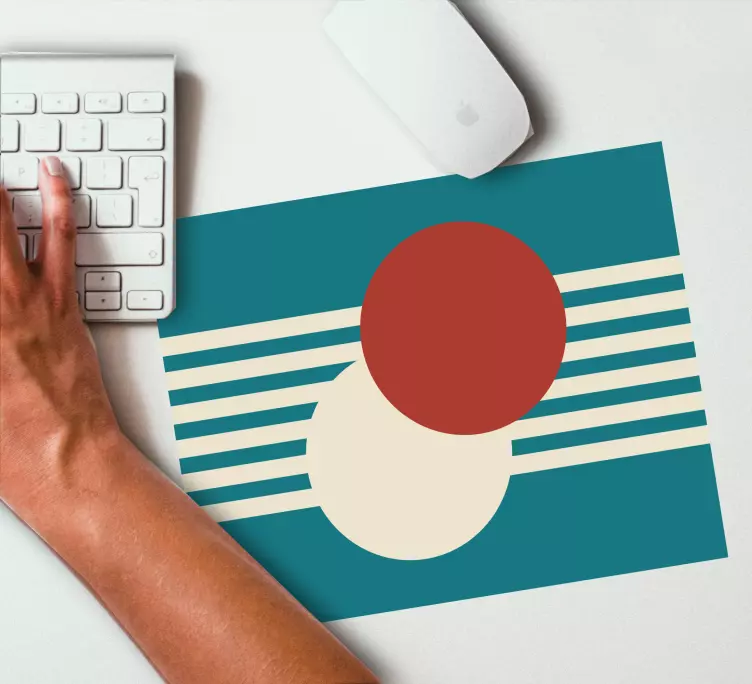 Geometrinen pyöreä koostumus kuvio hiirimatto - Tenstickers