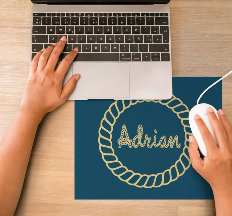 Henkilökohtainen kylpytakki ja ankkuri hiirimatto nimellä - Tenstickers