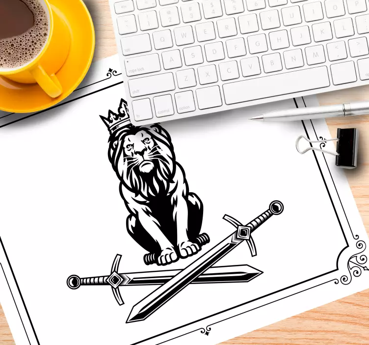 Kuninkaallinen leijonan tunnus hiirimatto - Tenstickers