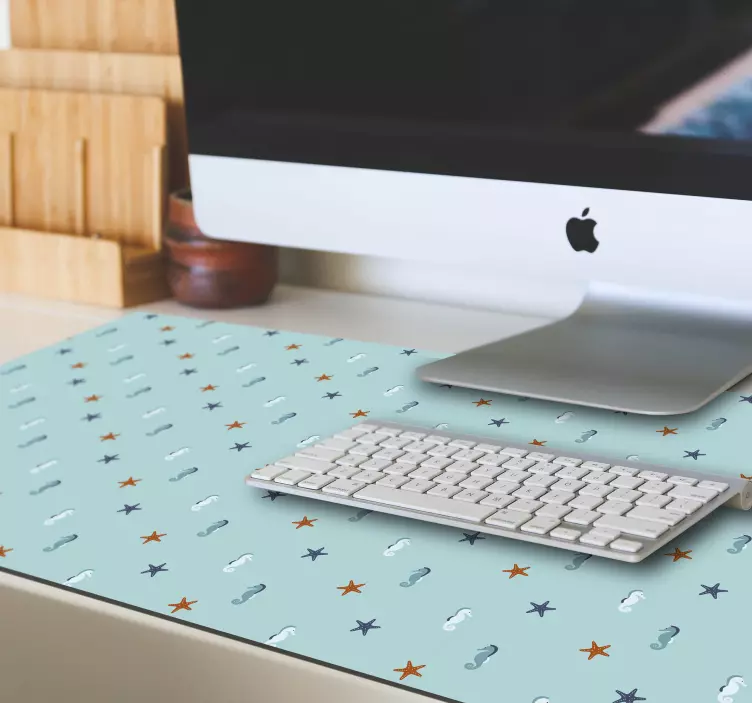 Merihevonen meritähtikuvio kuvio hiirimatto - Tenstickers