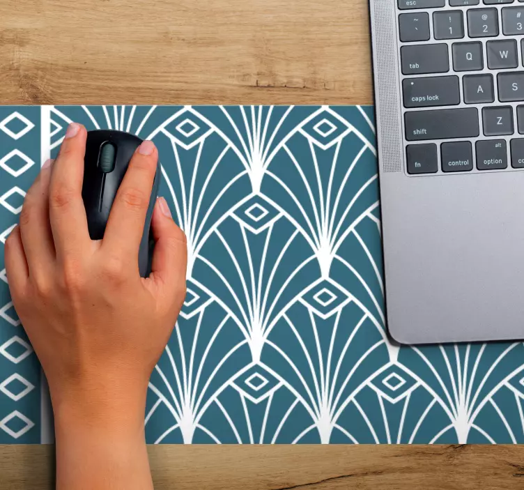 Moderni taide sinivalkoinen deco Alkuperäinen hiirimatto - Tenstickers