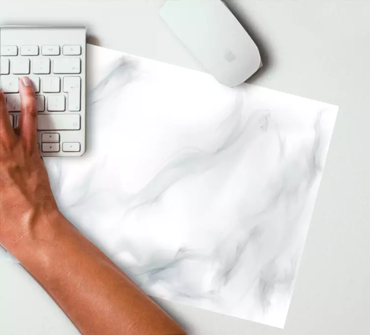 Mustavalkoinen marmori kuvio hiirimatto - Tenstickers