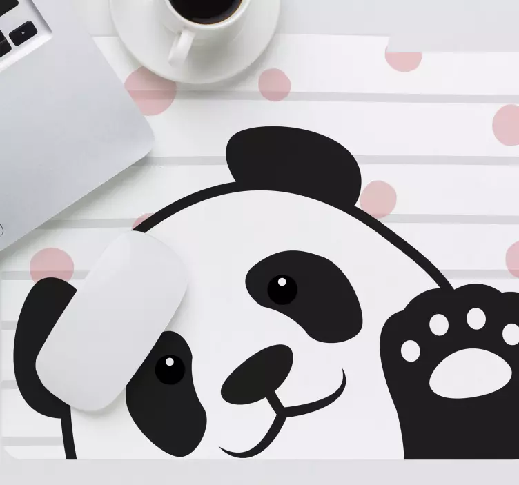 Panda heiluttaa Alkuperäinen hiirimatto - Tenstickers