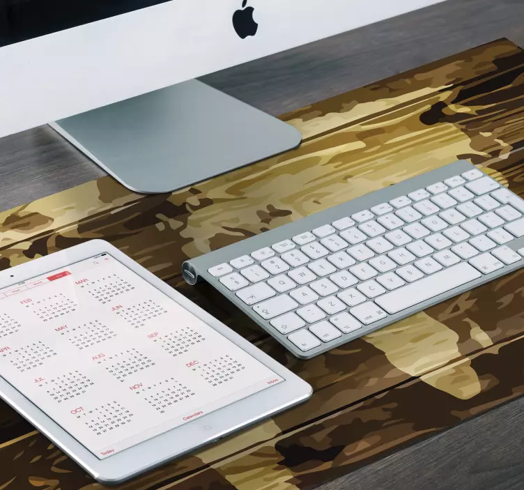 Hieno puinen maailmankartta hiirimatto - Tenstickers