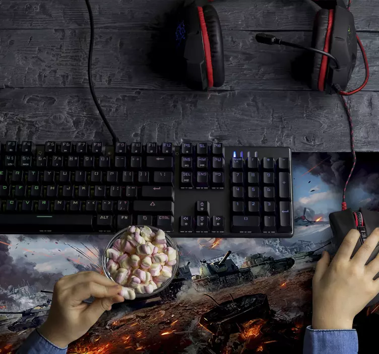 Mahtava sota peli hiirimatto - Tenstickers