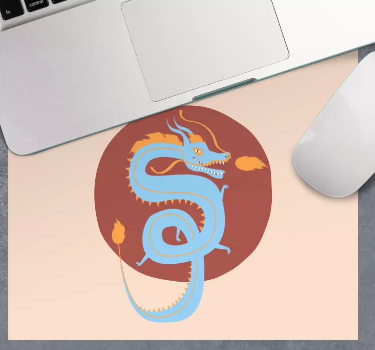 Tyylitelty lohikäärmekuva anime hiirimatto - Tenstickers