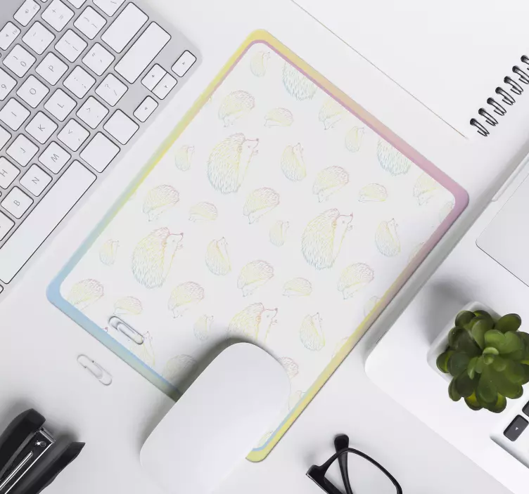 Ihanat värikkäät siilit lasten hiirimatto - Tenstickers