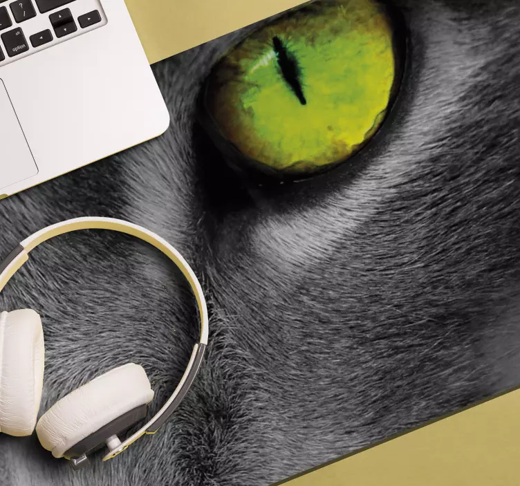 Vihreä kissa silmä Alkuperäinen hiirimatto - Tenstickers