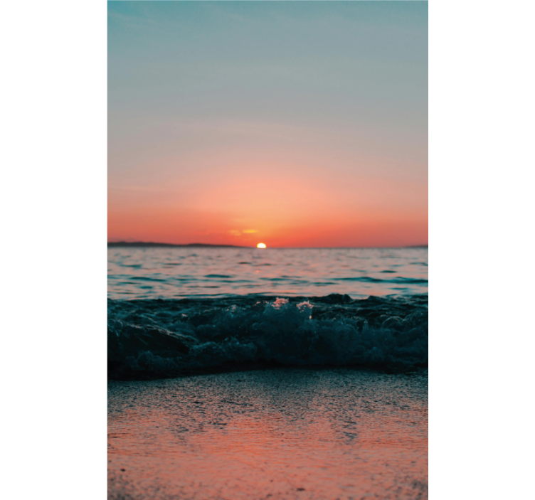 Auringonlasku rannalla kylpyhuoneen rullaverho - Tenstickers