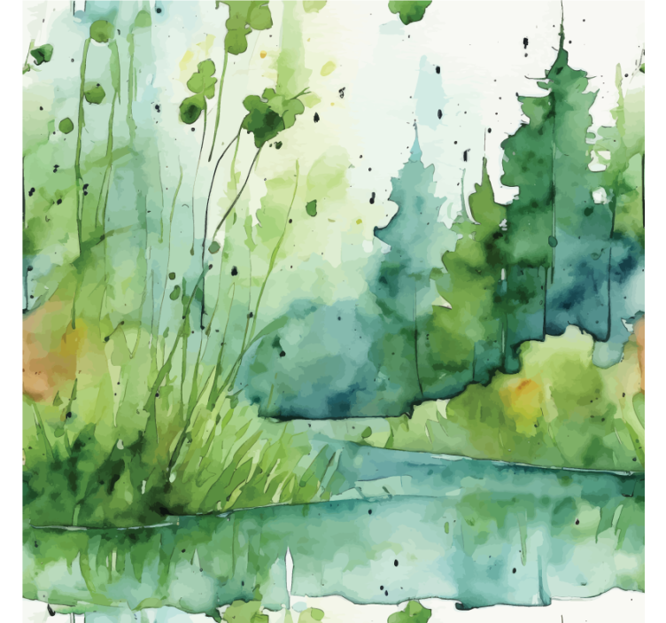 Abstrakti suo kylpyhuoneen rullaverho - Tenstickers