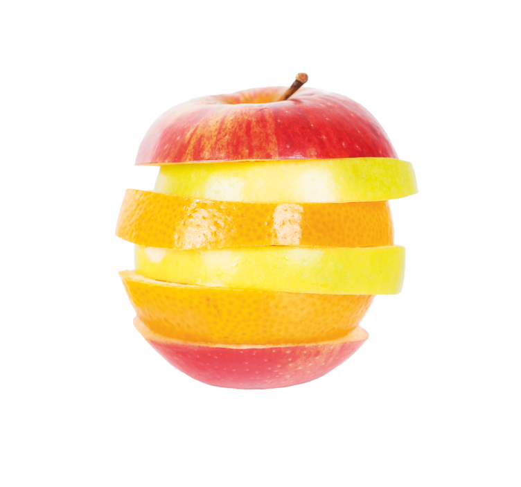 Leikattu omena rullaverho keittiöön - Tenstickers