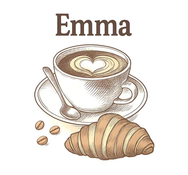 Personoitu kahvisuunnittelu rullaverho keittiöön - Tenstickers