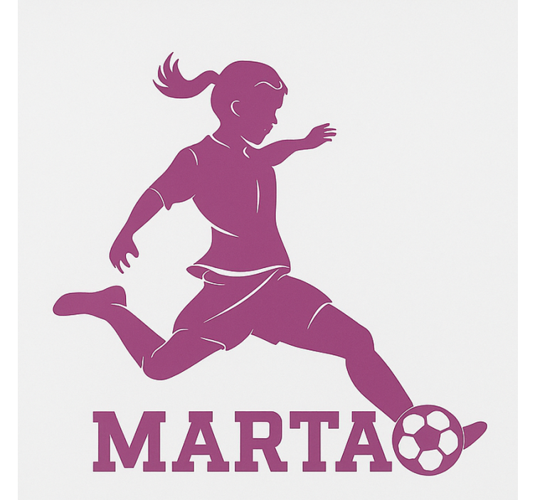 Tyttöjalkapalloilija lapsen rullaverho - Tenstickers