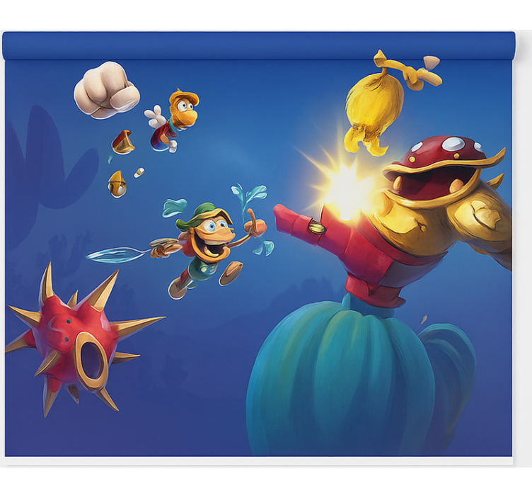 Pelitaistelun yhteenotto nörtti-tyylinen rullaverho - Tenstickers