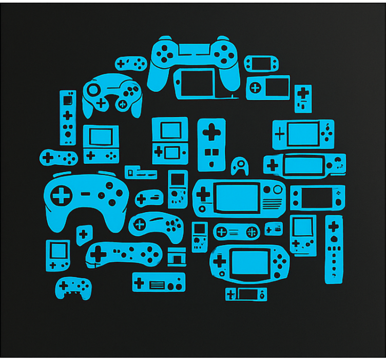 Peliohjainbotti nörtti-tyylinen rullaverho - Tenstickers