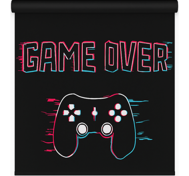 game over nörtti-tyylinen rullaverho - Tenstickers