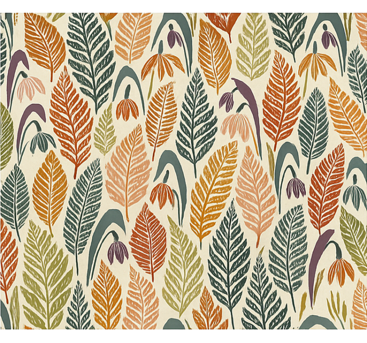 Pohjoismainen rullaverho moniväriset lumipisarankukat - Tenstickers