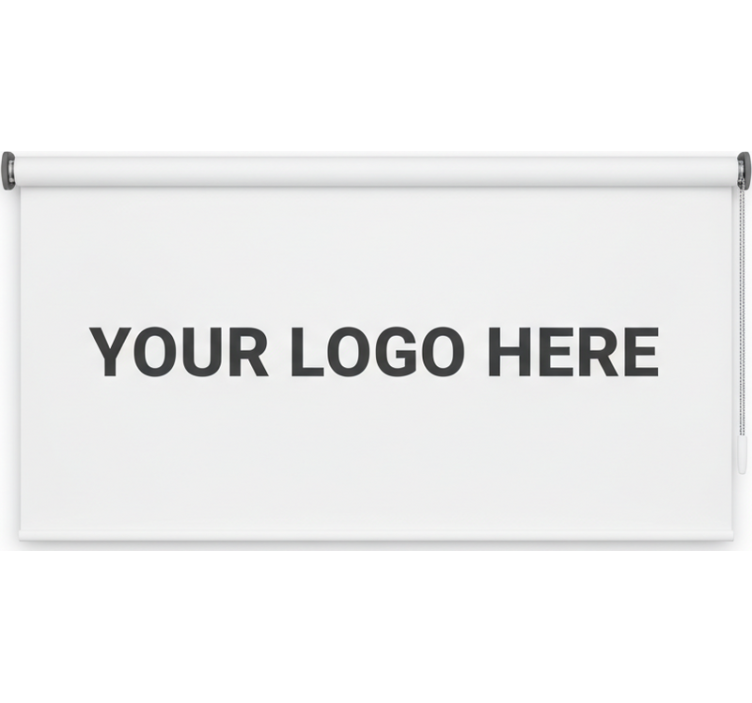 Toimiston rullaverho yrityksen logolla - Tenstickers