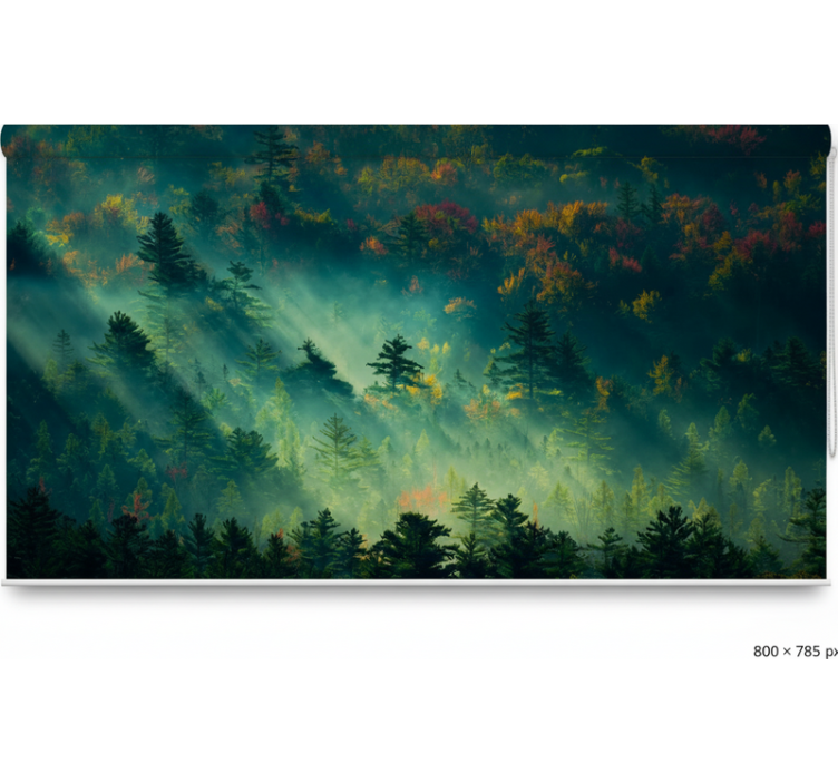 Tunnelmallinen metsäpuukuviollinen rullaverho - Tenstickers