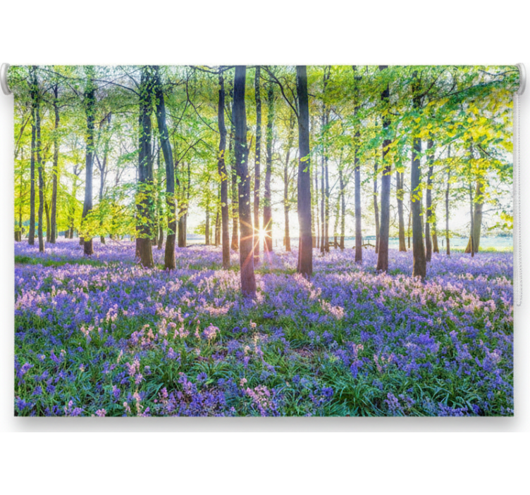 Luontoaheijastavamodernismipuukuviollinenrullaverho - Tenstickers