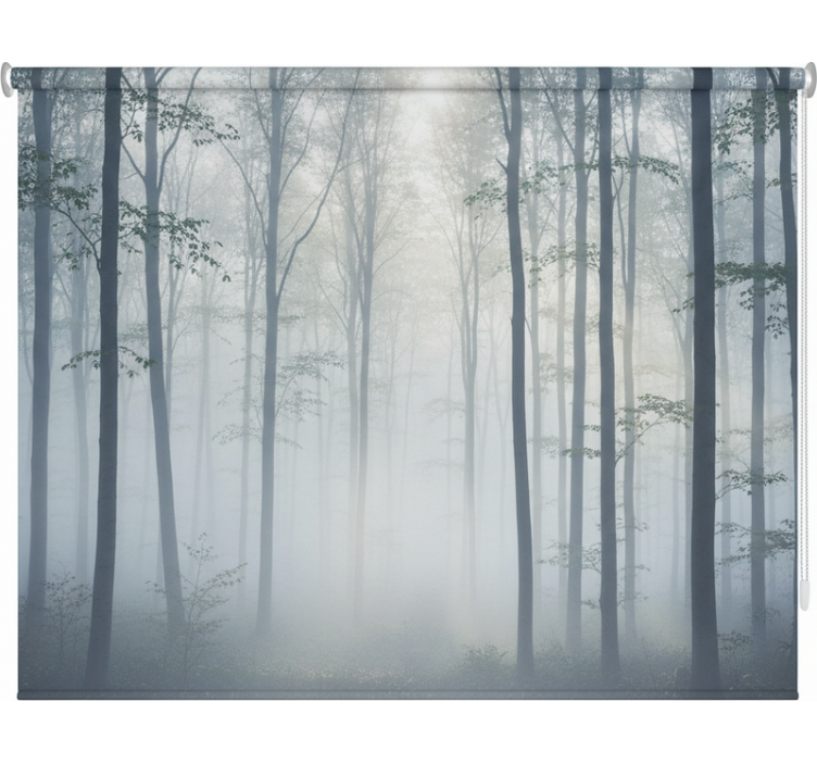 Sateenkaarimaisema puukuviollinen rullaverho - Tenstickers