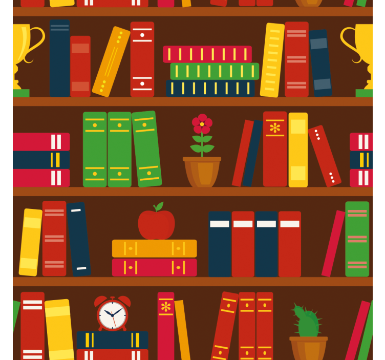 Kodin kirjasto toimiston rullaverho - Tenstickers