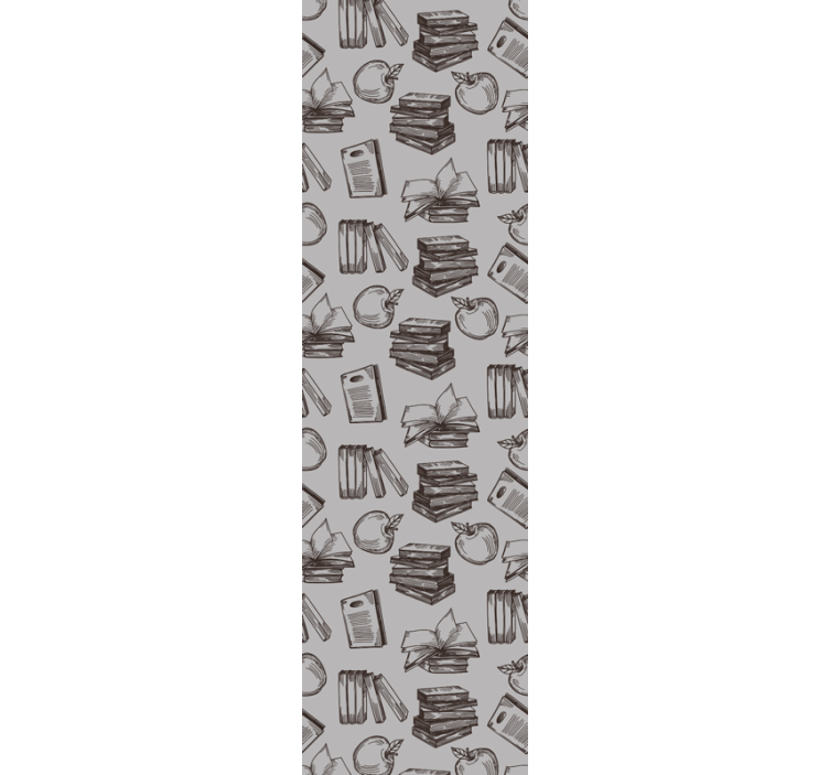 Vintageopiskeluelementit toimiston rullaverho - Tenstickers