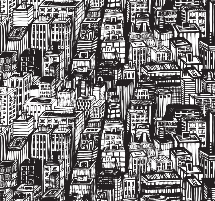 Toimiston rullaverho new yorkin pilvenpiirtäjät - Tenstickers